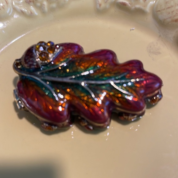 VERY CUTE AND PRETTY MONET LEAF ENAMEL MULTICOLOR - Picture 6 of 11